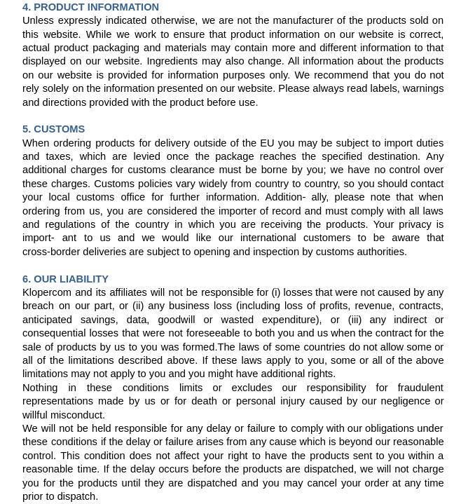 Politiques et conditions d'utilisation Veritas — page 15/17