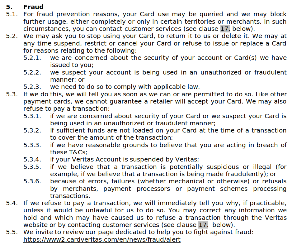 Conditions générales de la carte cadeau Veritas — page 4/13