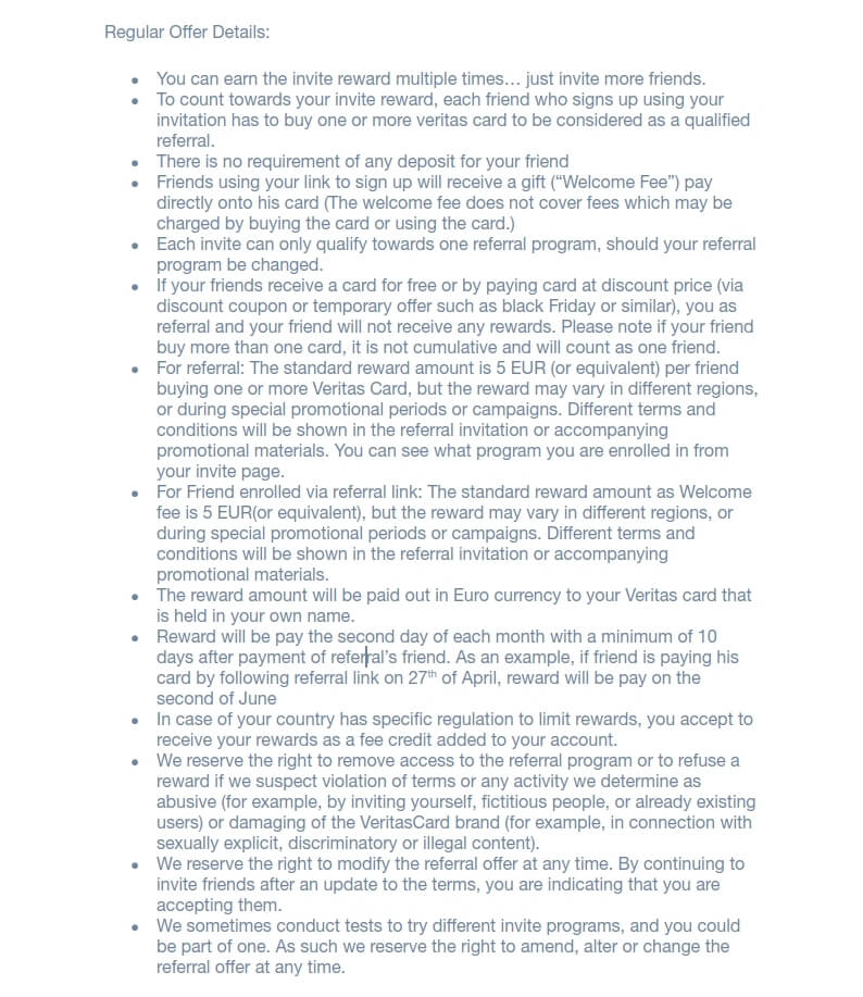 Politiques d'utilisation du programme de parrainage Veritas — page 5/5